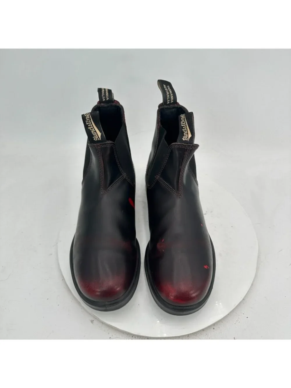 Blundstone Men Size 7 US 8 Black Leather Pull On Side Elastic Chelsea Boot